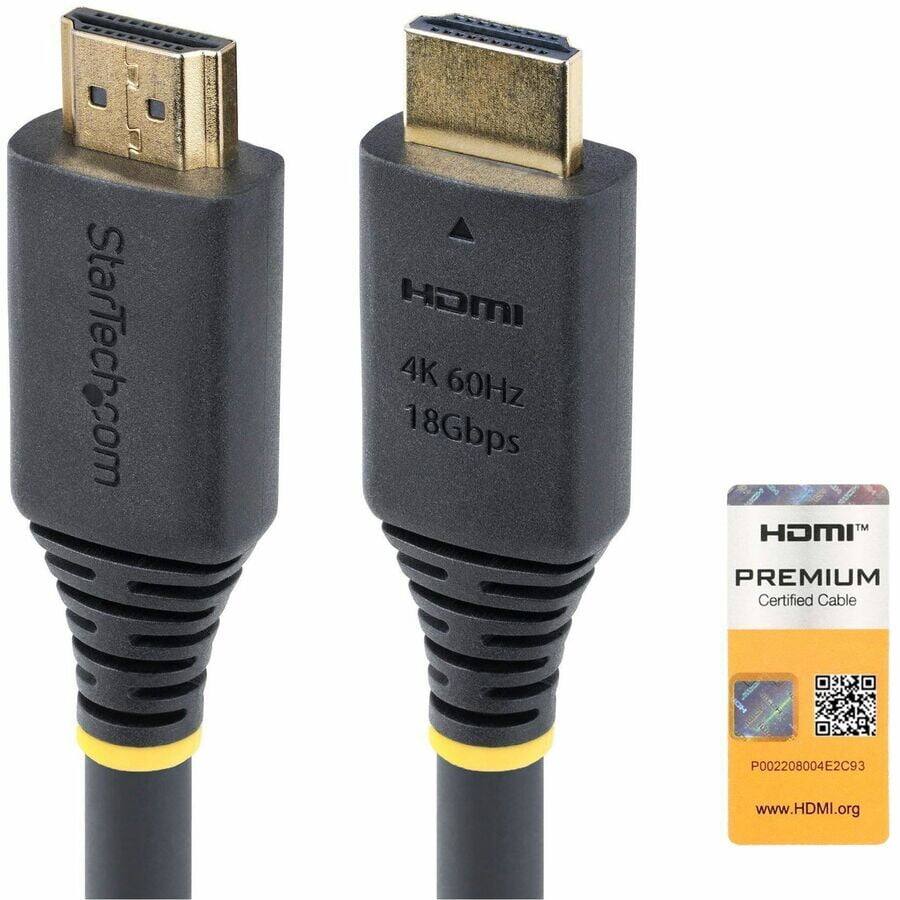 StarTech.com HDMI 4K 60Hz 18Gbps Premium Certified Cable P002208004E2C93 www.HDMI.org