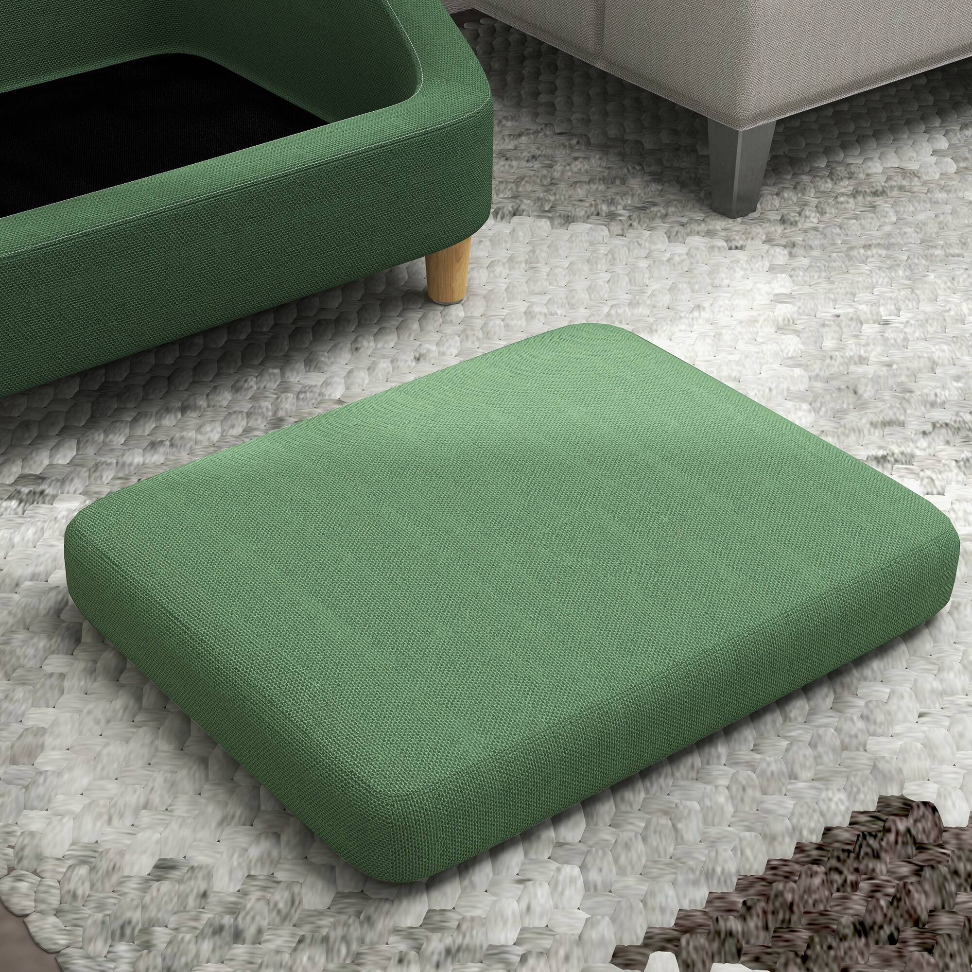Alt View 5. Pawhut - Dog Sofa Bed, Dog Couch Pet Bed for Dogs and Cats with Washable Cushion, Anti-Slip Pads - Dark Green.