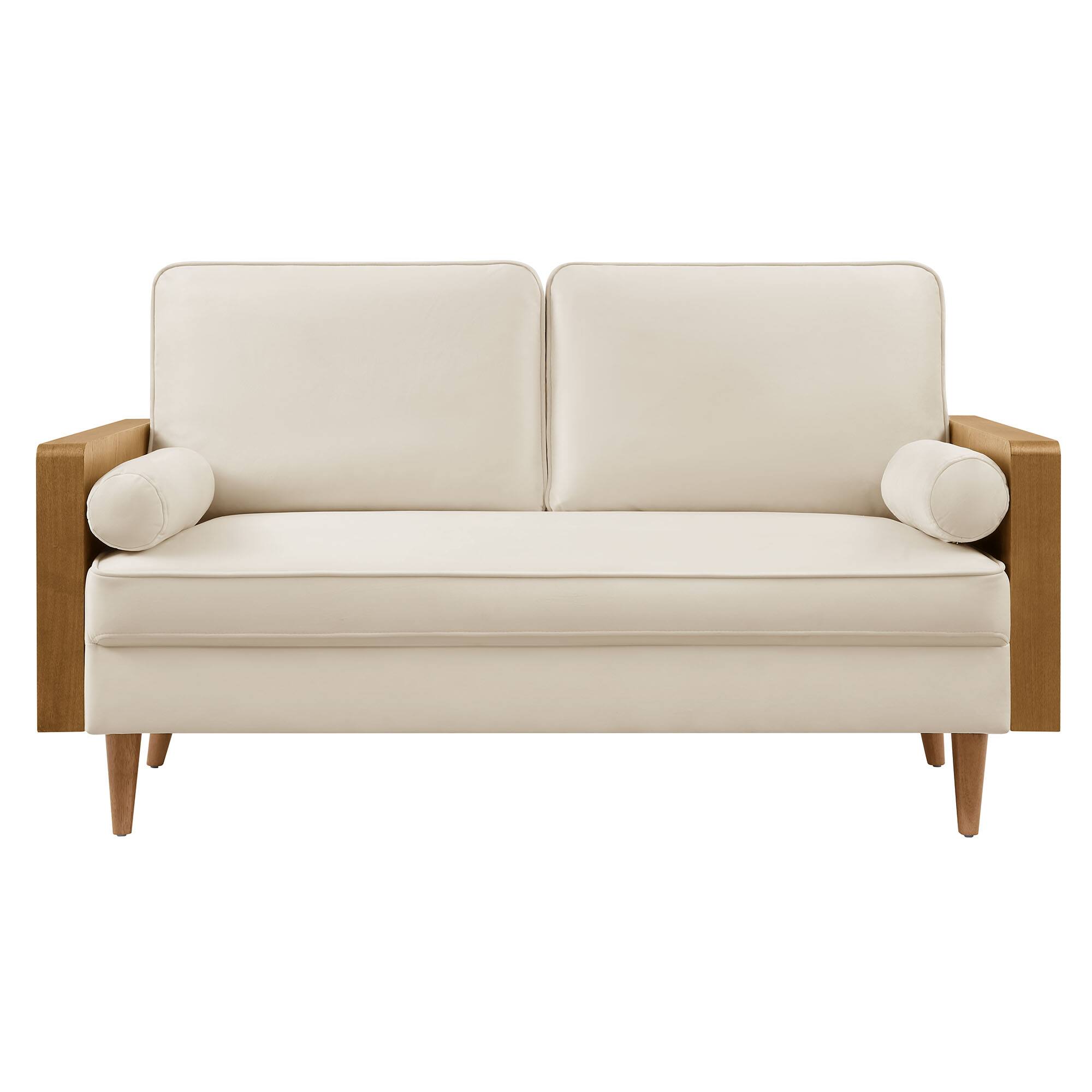 Alt View 4. Modway - Kellan Loveseat - Walnut Alabaster.