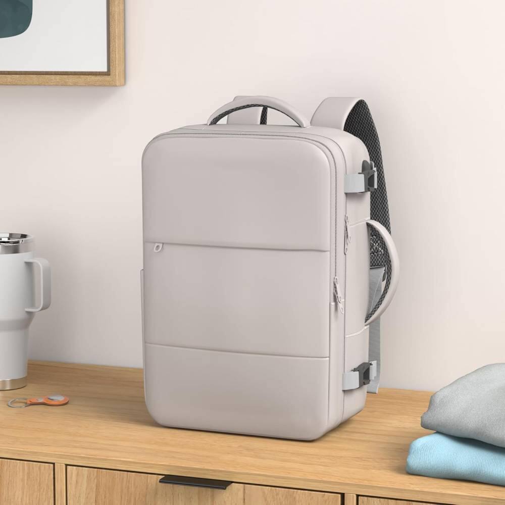 Alt View 1. Circus Cirle - Circus Cirle Lightweight Airplane Approved Travel Laptop Backpack - Grey.