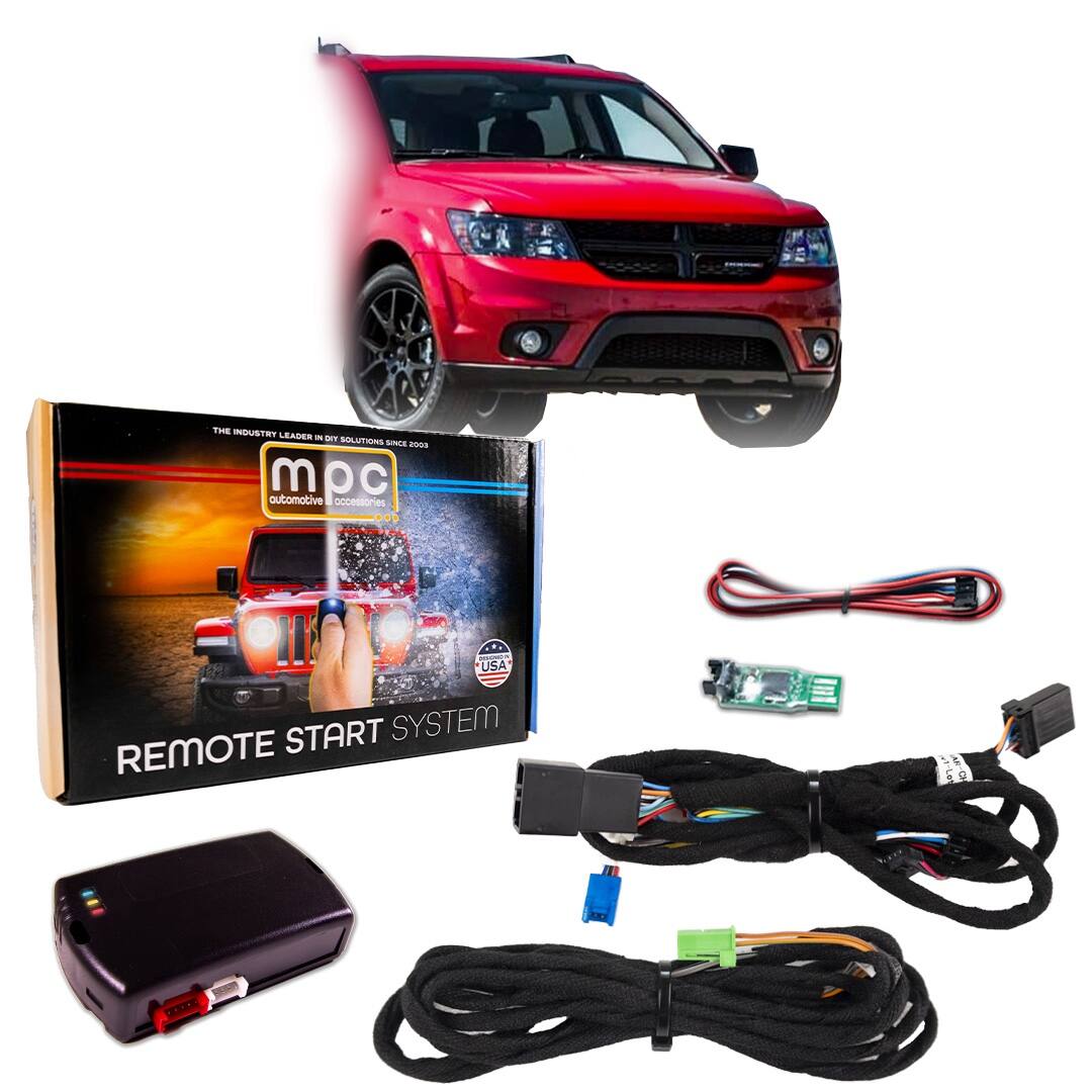 MPC - Plug And Play Remote Start For 2018-2020 Dodge Journey::Push-to-Start::Gas - Black