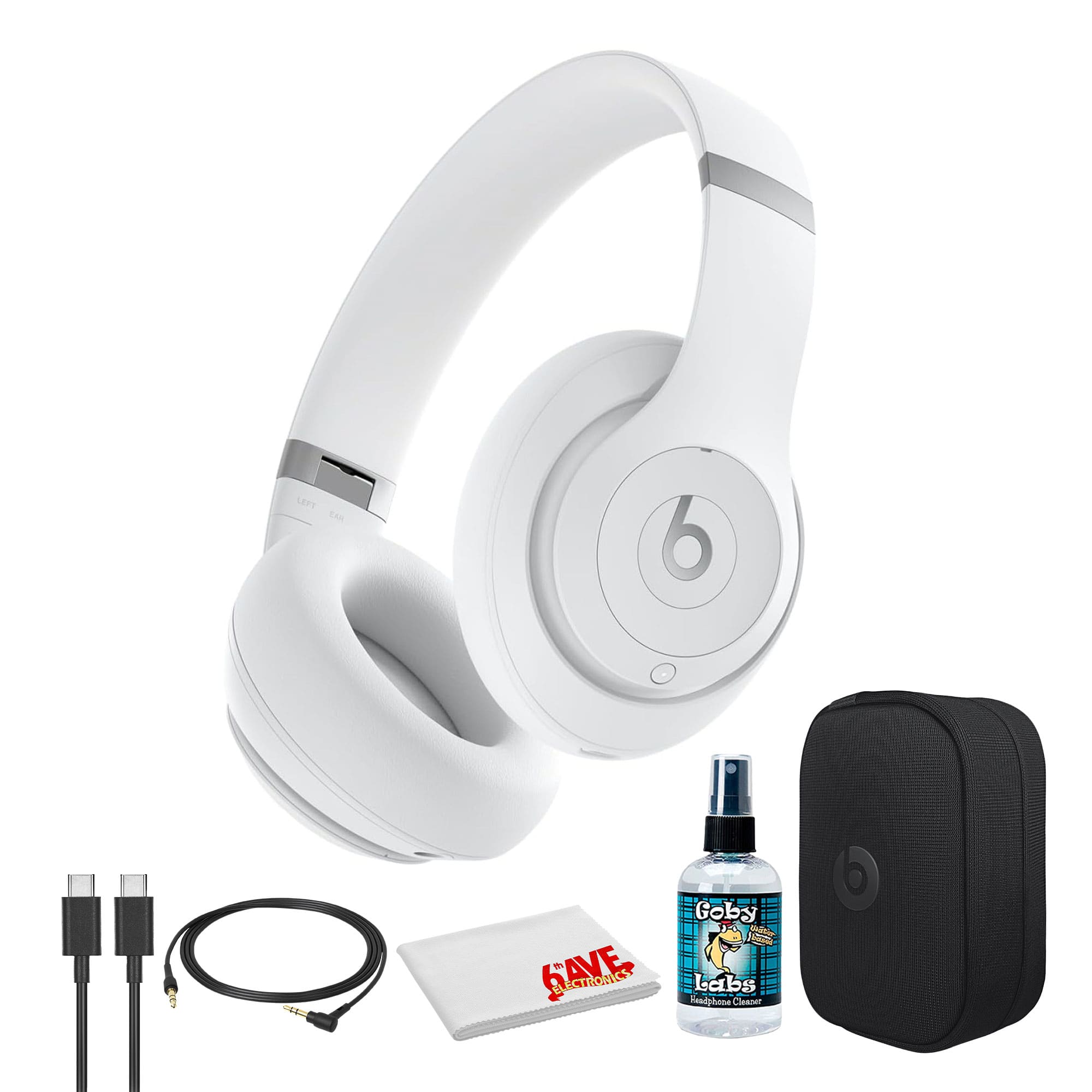 Beats by Dr. Dre Studio Pro Wireless Headphones Bundle Matte White