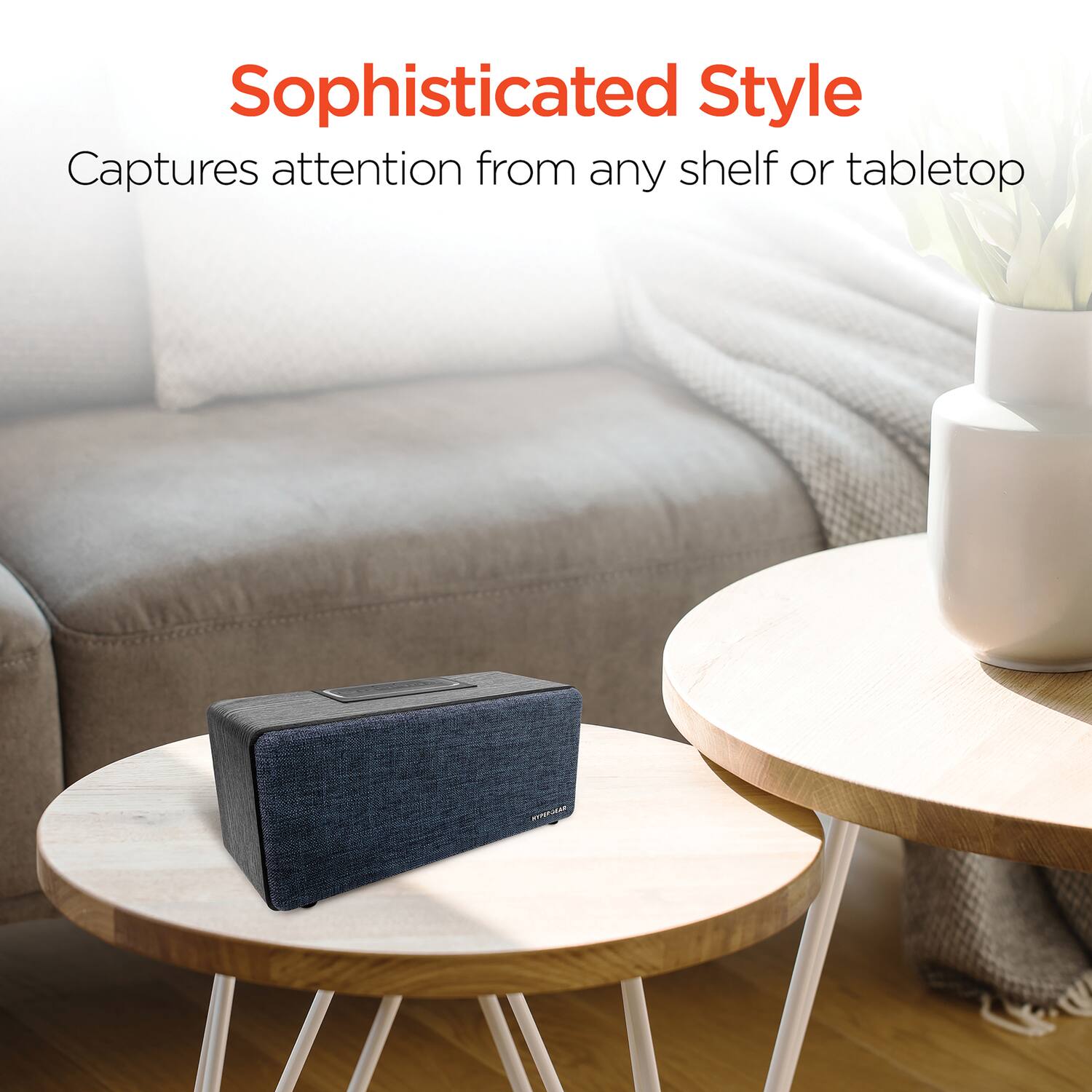 Sophisticated Style  
Captures attention from any shelf or tabletop