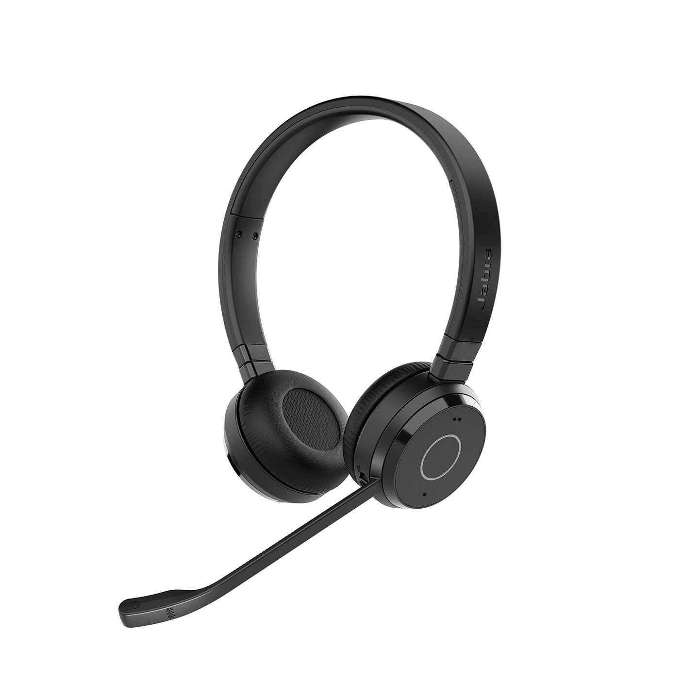 Left. Jabra - evolve 65 te - usb-a uc stereo (include stand) wireless headset / music - Black.