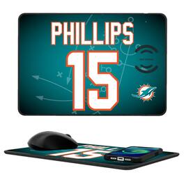 Keyscaper - Jaelan Phillips Miami Dolphins Wireless Charger and Mouse Pad - Black