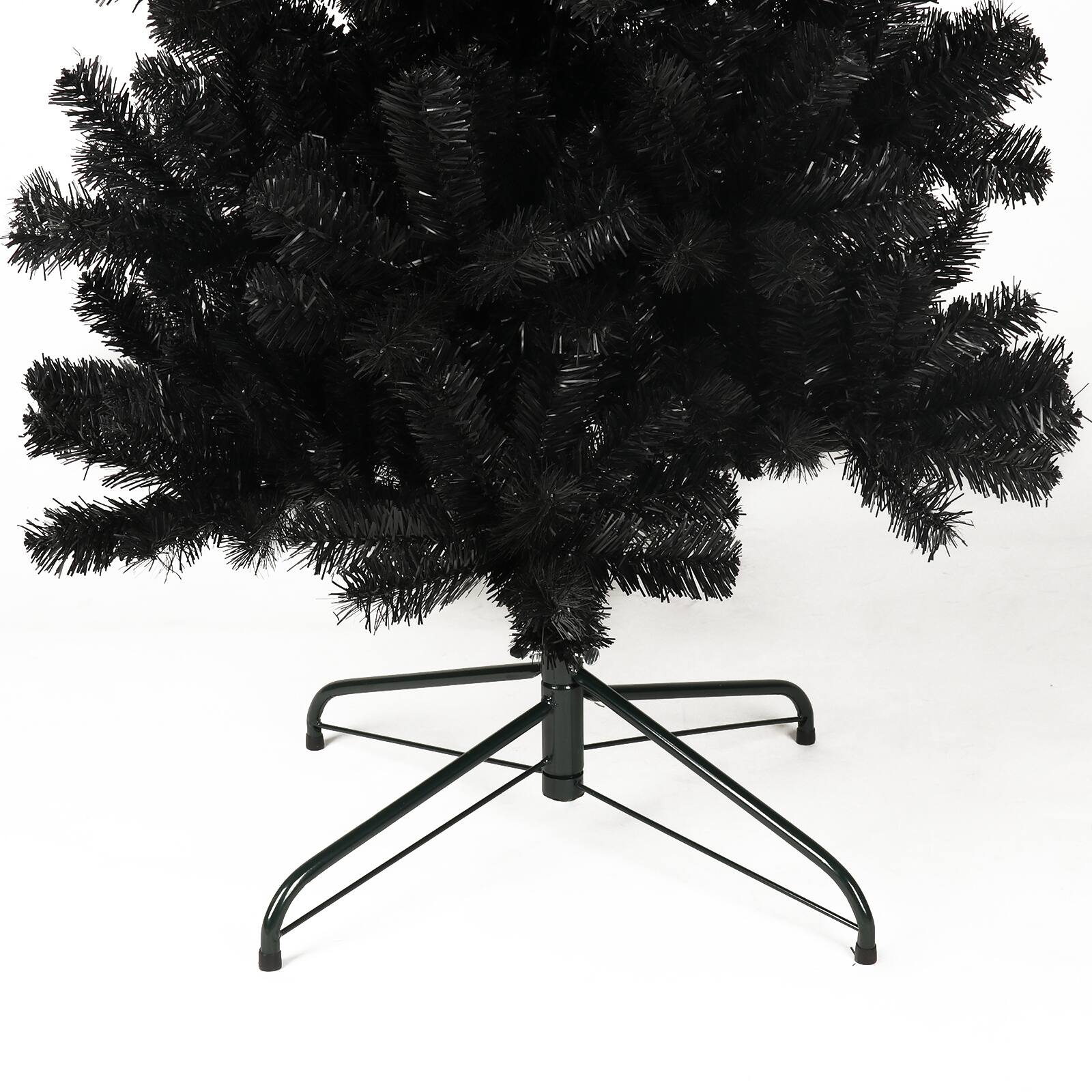 Alt View 1. Spaco - Spaco 7.5FT Slim Artificial Christmas Tree, Foldable Metal Stand, Black - Black.