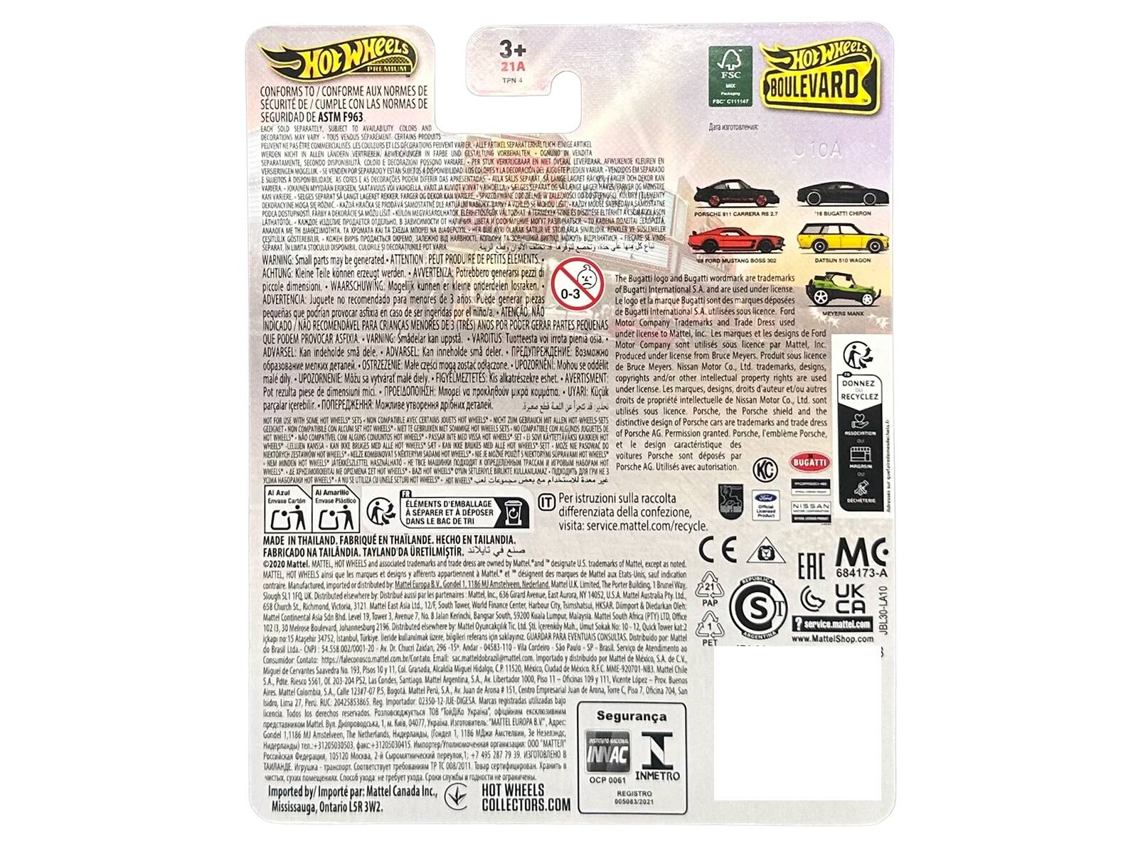 Sure, here is the corrected and grouped text from the image:

---

**Hot Wheels**

**Boulevard**

**3+ 21A**

**10A**

**Conforms to/Conforme aux normes de sécurité/Cumple las normas de seguridad ASTM F963**

**Warning: Small parts may be generated.**

**Attention: Peut produire des petits éléments.**

**Achtung: Kleine Teile können erzeugt werden.**

**Advertencia: Juego no recomendado para menores de 3 años.**

**Attenzione: Piccoli elementi possono essere generati.**

**Advertencia: No se recomienda para menores de 3 años.**

**Advertencia: No se recomienda para menores de 3 años.**

**Advertencia: No se recomienda para menores de 3 años.**

**Advertencia: No se recomienda para menores de 3 años.**

**Advertencia: No se recomienda para menores de 3 años.**

**Advertencia: No se recomienda para menores de 3 años.**

**Advertencia: No se recomienda para menores de 