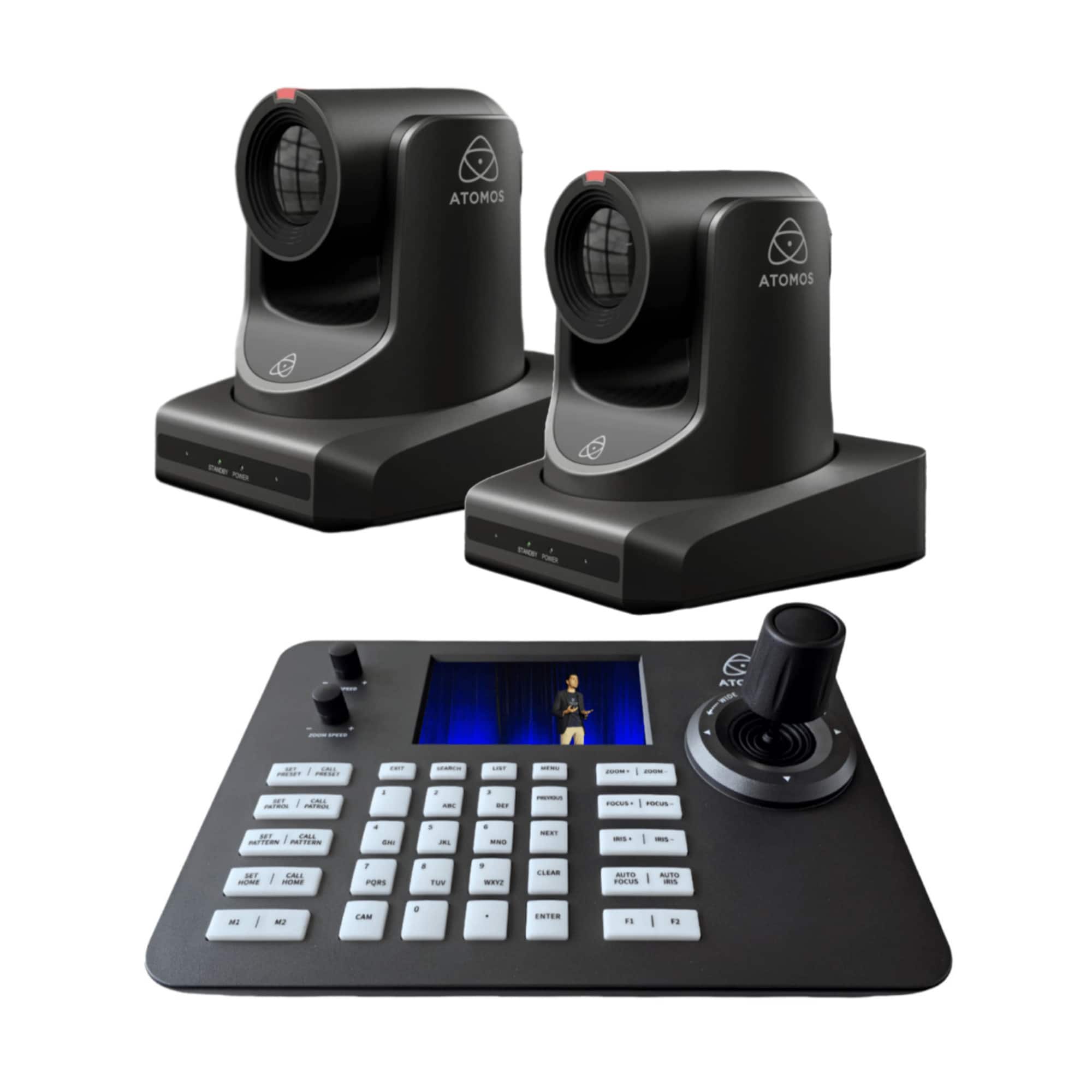 Atomos - A-Eye 4K-20X AI-Powered UHD PTZ Camera (Black) Bundle
