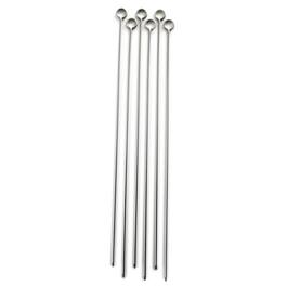 Norpro - Stainless Steel 12-Inch Barbeque Skewers, Set of 6 - Silver