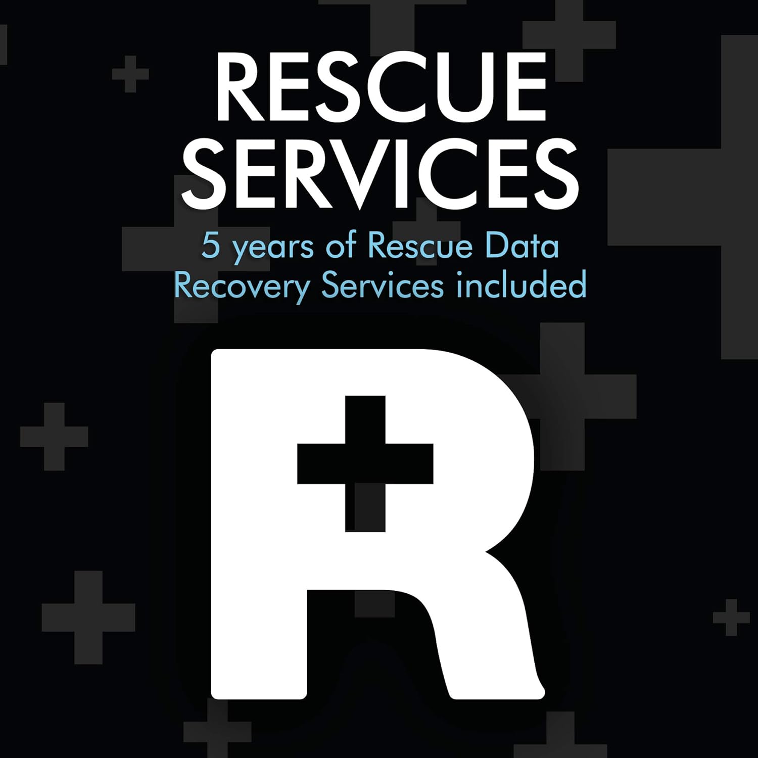 The corrected text is:

"RESCUE SERVICES
5 years of Rescue Data Recovery Services included"