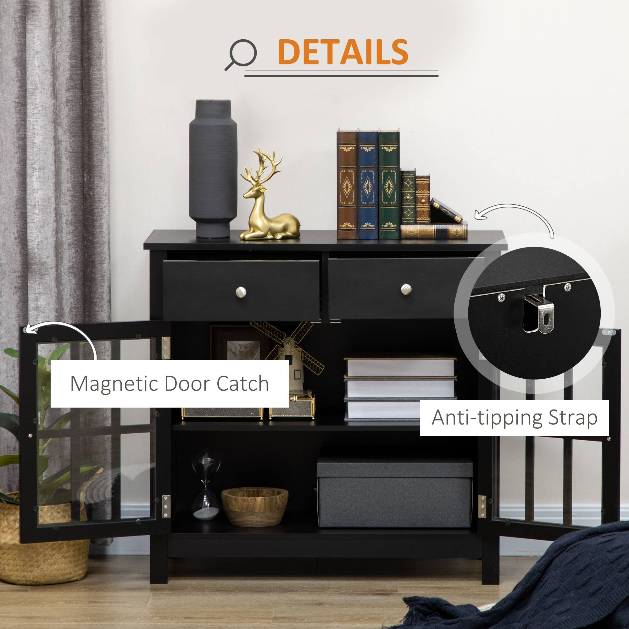 DETAILS

Magnetic Door Catch
Anti-tipping Strap