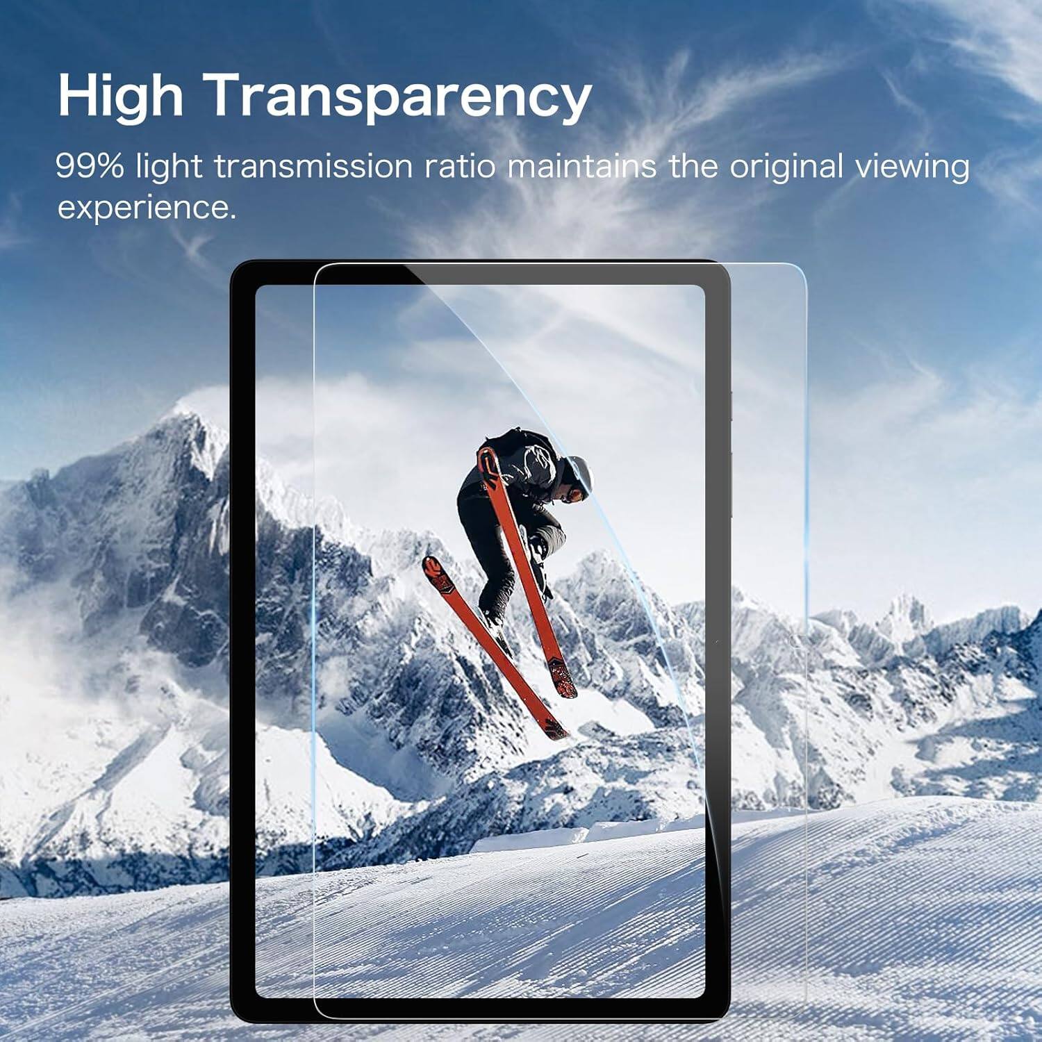 High Transparency  
99% light transmission ratio maintains the original viewing experience.