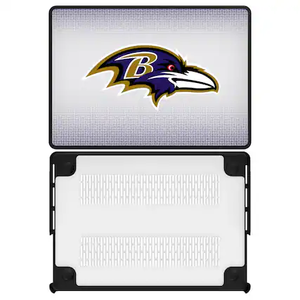 Front. Keyscaper - Baltimore Ravens Linen MacBook Case - Pro 14 in - Multicolor.
