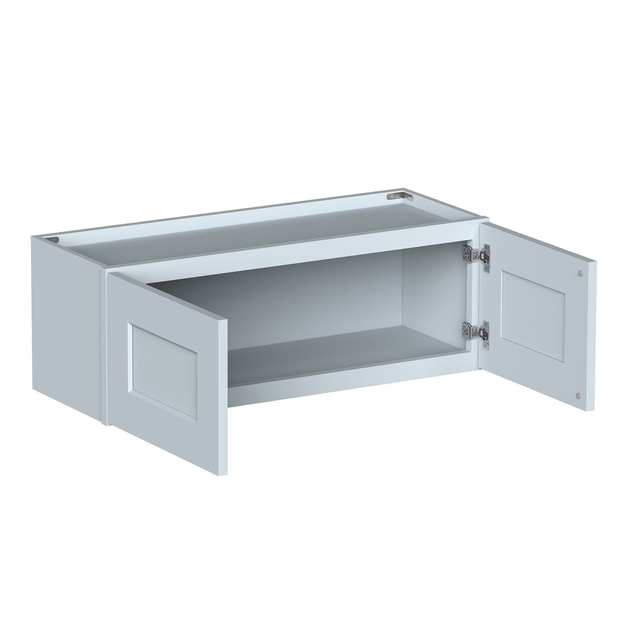 Alt View 2. Boyel Living - 33in.W x12in.D x12in.H WALL CABINET Fully assembled Cabinet With Two HDF Doors - Gray.