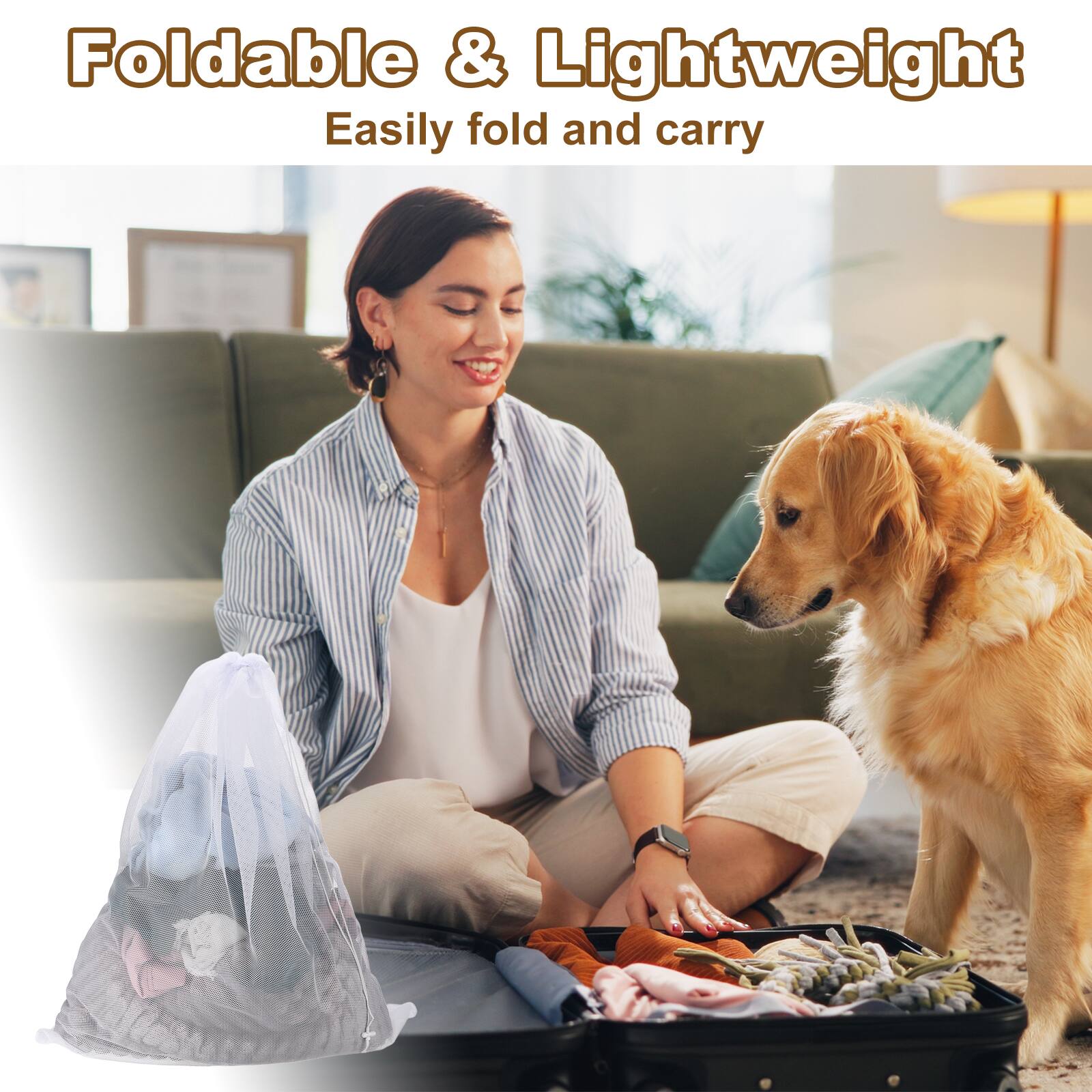 Foldable & Lightweight  
Easily fold and carry