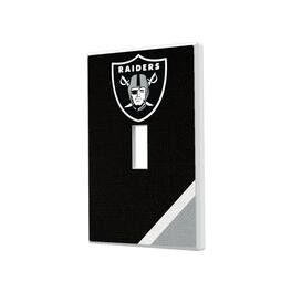 Keyscaper - Las Vegas Raiders Diagonal Stripe Single Toggle Light Switch Plate - Multicolor