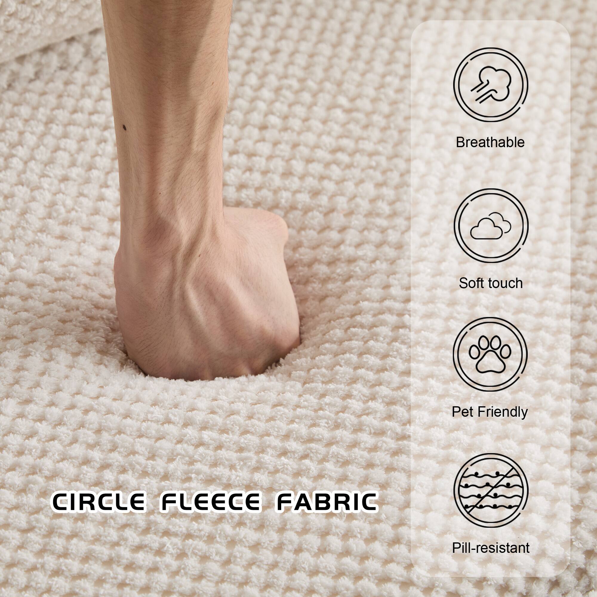 Breathable Soft touch Pet Friendly CIRCLE FLEECE FABRIC Pill-resistant