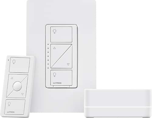 Lutron - Caseta Wireless Smart Bridge Kit - White - Larger Front