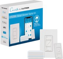 Lutron - Caseta Wireless Smart Lighting Dimmer Switch Starter Kit - White - Front_Zoom