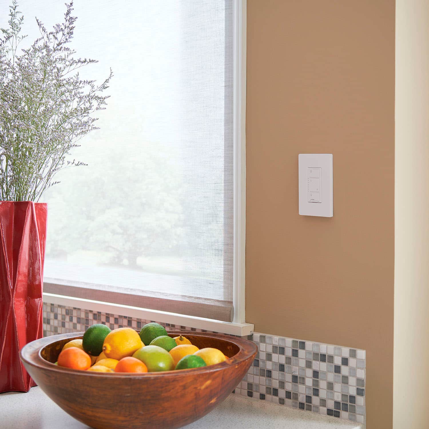 Alt View 14. Lutron - Caseta Wireless Smart Lighting Dimmer Switch Starter Kit - White.