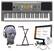 Front. Yamaha - Portable Keyboard with 61 Full-Size Touch-Sensitive Keys - Gray.