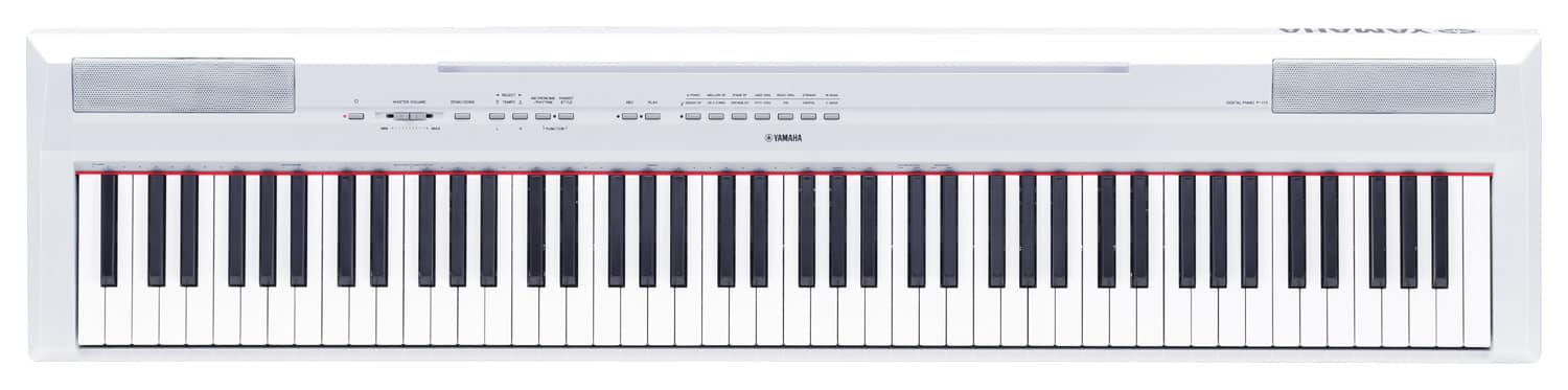 Front. Yamaha - Full-Size Keyboard with 88 Velocity-Sensitive Keys - White.