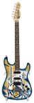 Front Zoom. Woodrow - NorthEnder Collector's Series Nashville Predators Mini Guitar - Blue/White/Yellow.