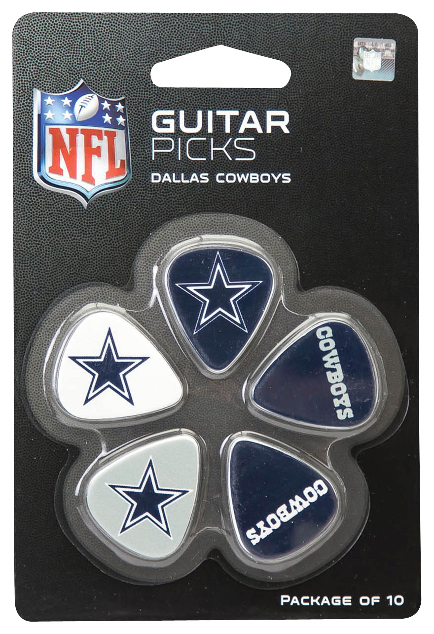Woodrow - Dallas Cowboys Plastic Guitar Picks (10-Pack) - Silver/White/Blue
