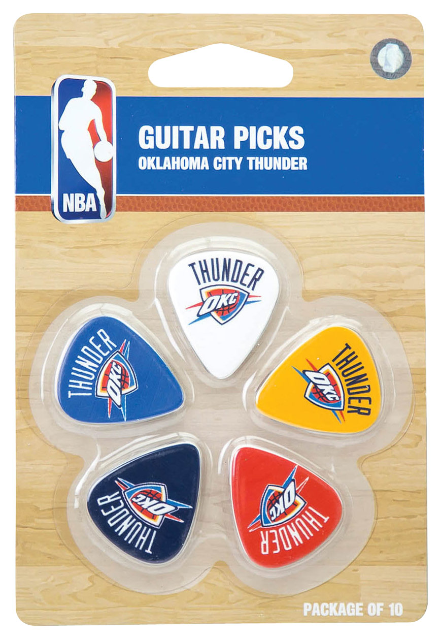 Best Buy: Woodrow Oklahoma City Thunder Plastic Guitar Picks (10-Pack)  Blue/Yellow/Red/White GPNBA21