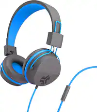 Front. JLab - Jbuddies Studio On-Ear Kids Wired Headphones - Grey.