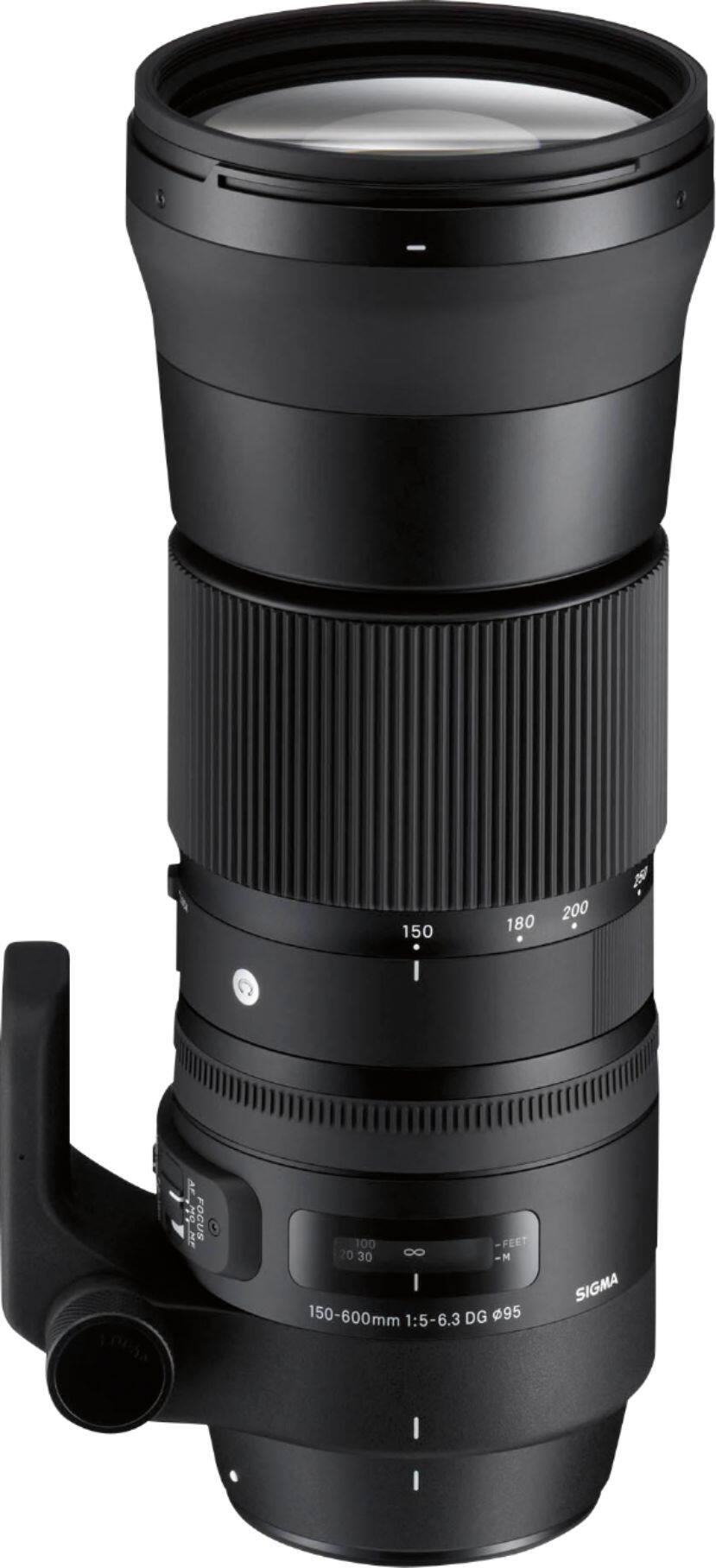Angle. Sigma - 150-600mm f/5-6.3 Sports DG OS HSM Contemporary Telephoto Zoom Lens for Canon - Black.