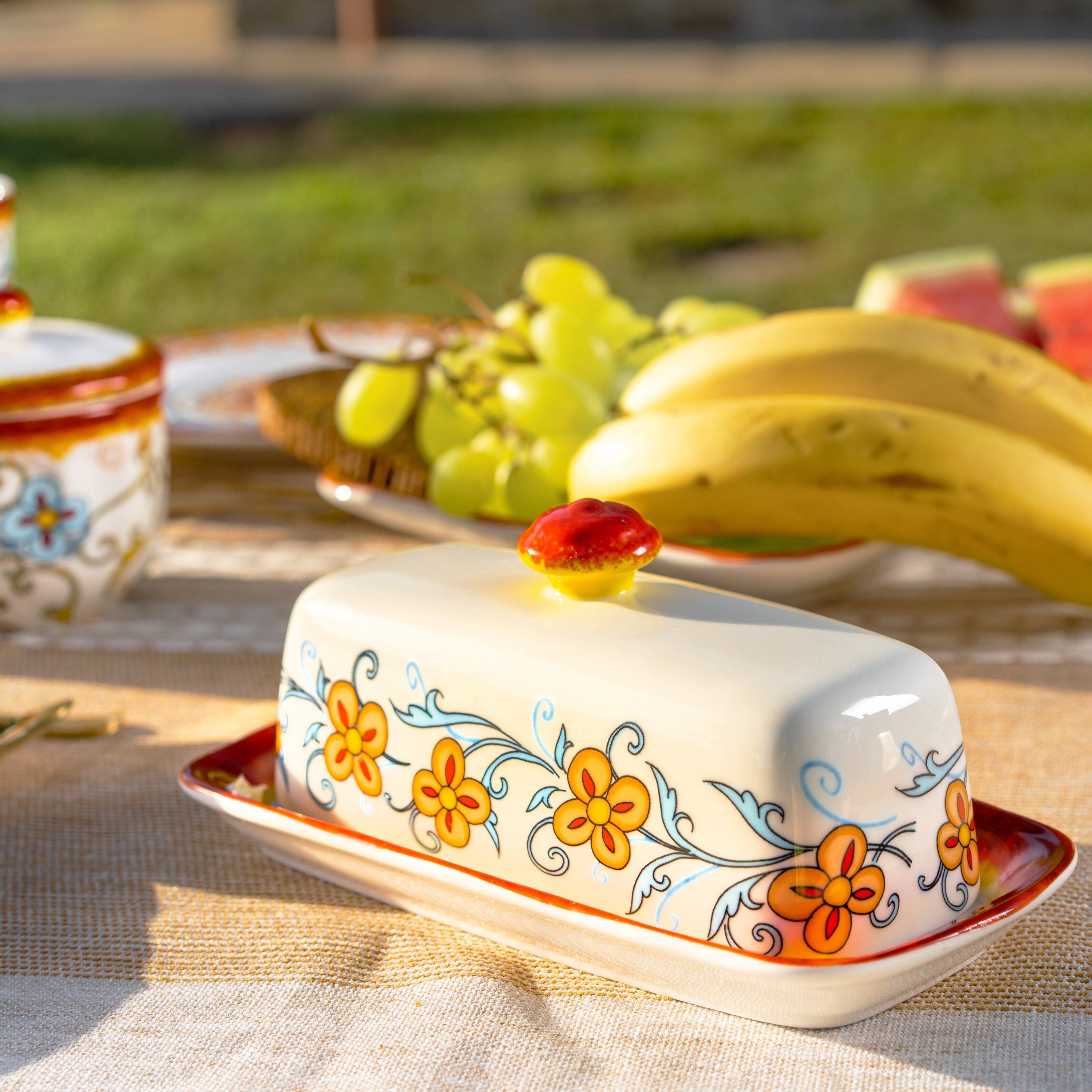 Alt View 1. Euro Ceramica Home - Duomo 3-Piece Breakfast Accessory Set - gold.