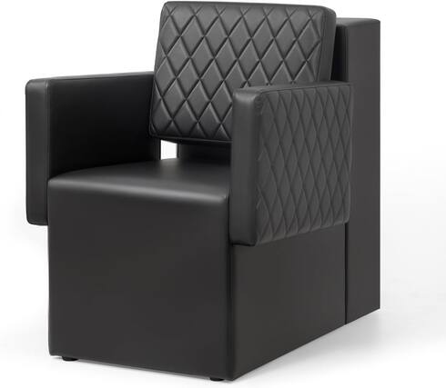 Front. Winado - Professional Salon Hair Dryer Chair Barber Chair with Quilted Design & Soft Cushion Seat & Armrest Fit for Hooded Dryer - Black.