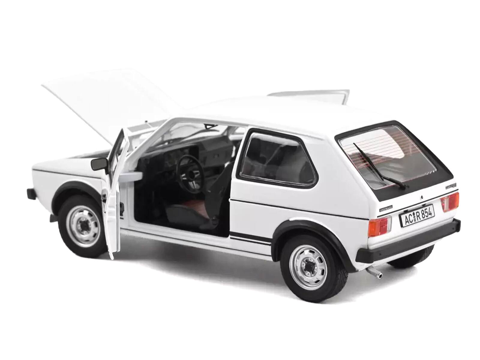 Angle. Norev - 1976 Volkswagen Golf GTI White 1/18 Diecast Model Car by Norev - White.
