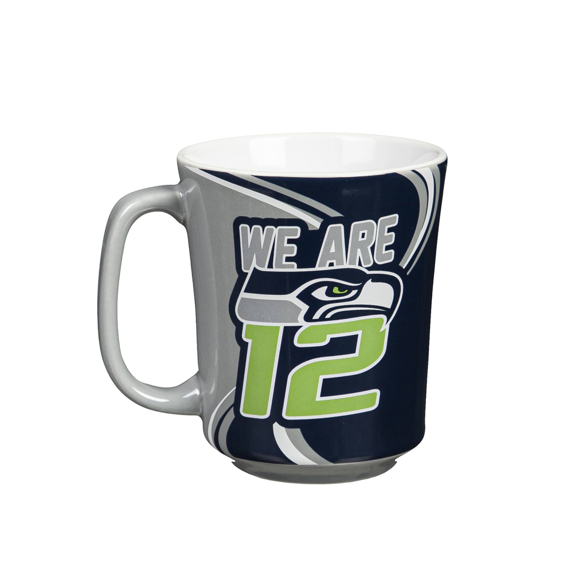 Front. Evergreen Enterprises - Seattle Seahawks 14oz. Ceramic Mug with Matching Box - Multicolor.