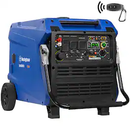 Westinghouse - 12,000-Watt Remote Electric Start Tri Fuel Gas, Propane, Natural Gas Powered Inverter Generator with CO Sensor - Blue