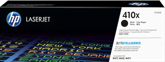 Front. HP - 410X High-Yield Toner Cartridge - Black.