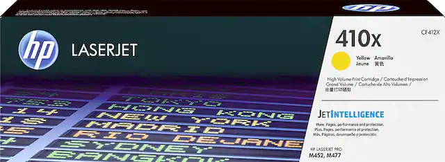 Front. HP - 410X Toner Cartridge - Yellow.