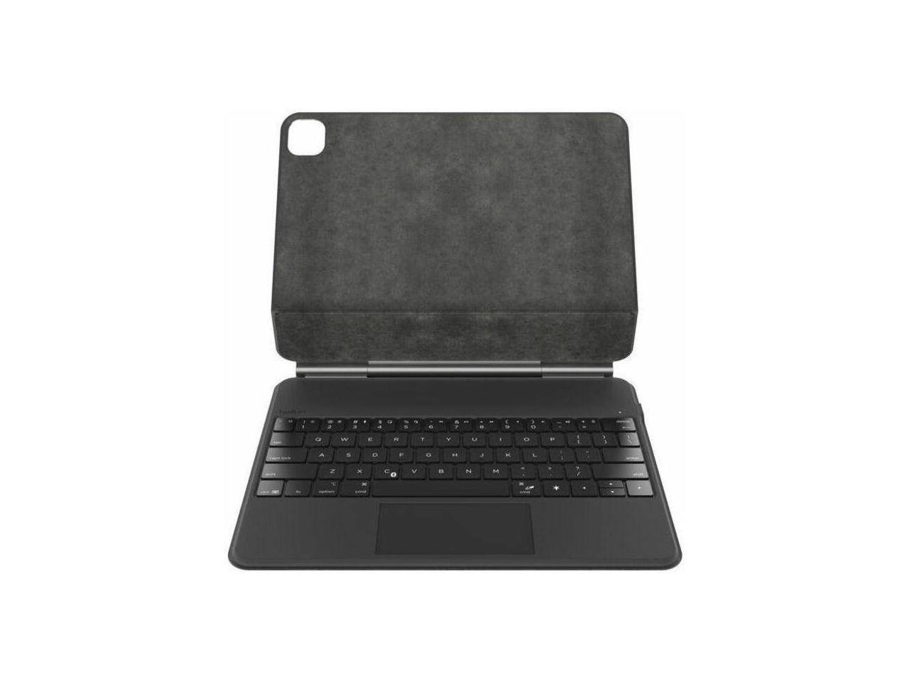 Front. Belkin - Belkin Connect Keyboard/Cover Case - Scratch Resistant, Anti-slip, Faux Leather, 0.7" x 9.1" x 11.2" BBZ003tt-V1 - Black.