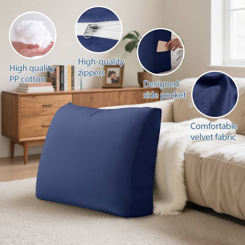 High-quality PP cotton, high-quality zippers, designed side pocket, comfortable velvet fabric.