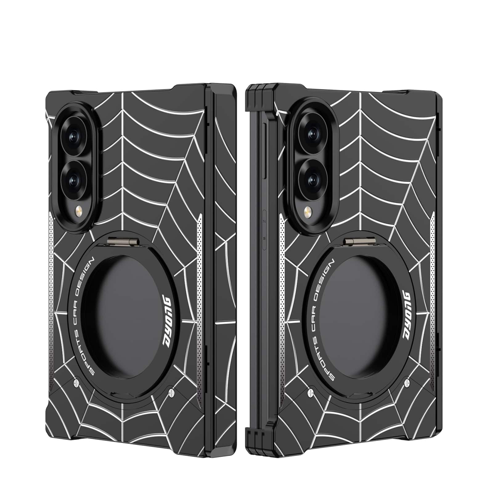 Dteck - Metal Phone Case for Samsung Galaxy Z Fold 8, 360° Rotation Kickstand Aluminum Metal Bumper (No Front Cover) - Black price history on PriceWatchPro