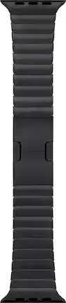 Angle. Apple - 42mm Link Bracelet - Space Black.