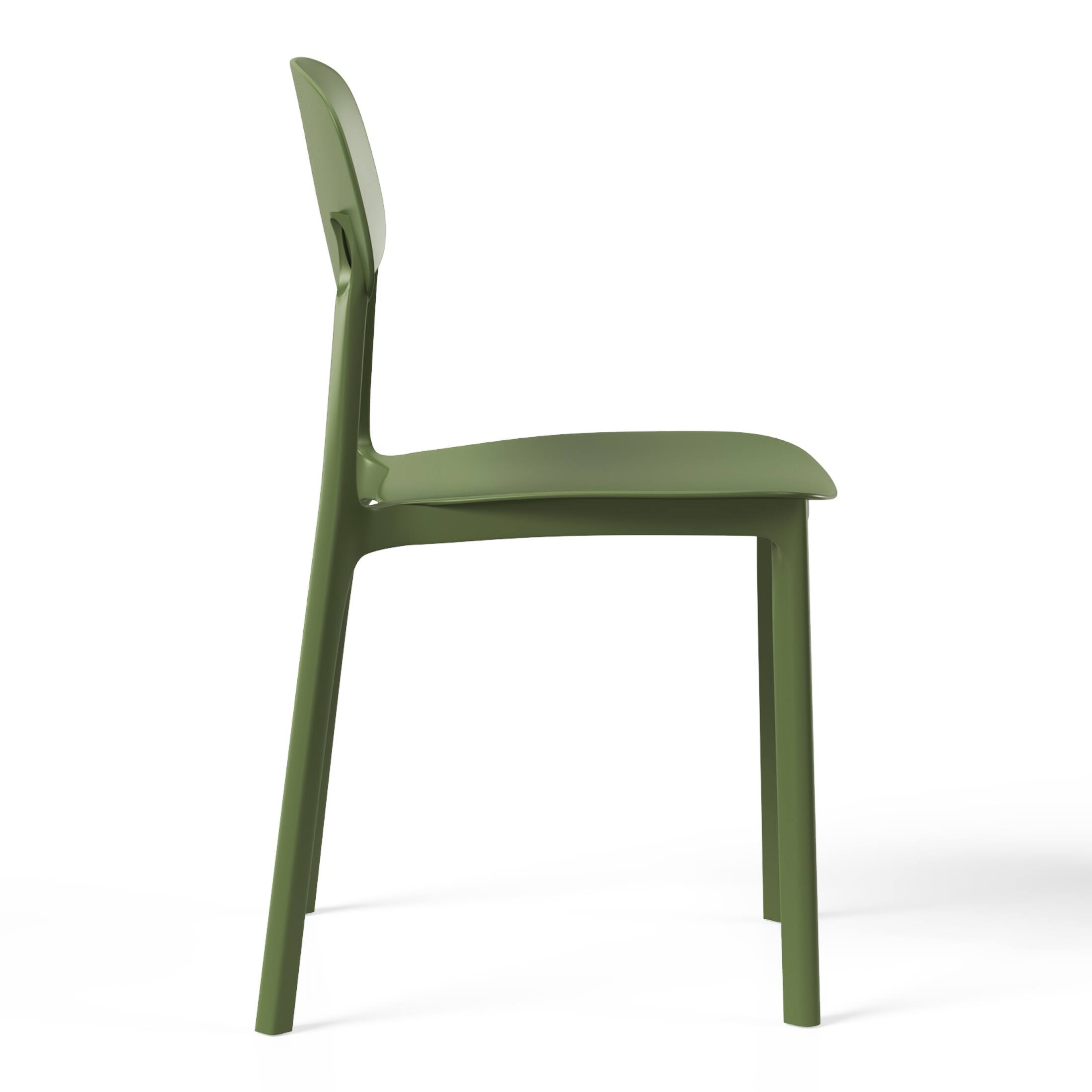 Alt View 1. WestinTrends - WestinTrends Playa 7-Piece Outdoor Metal Patio Dining Set with Stackable Chairs - Olive Green.