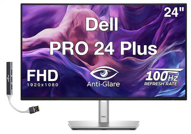 24" Dell PRO 24 Plus e DKR DOCK FHD 1920x1080 X Anti-Glare 100 Hz REFRESH RATE C DELL