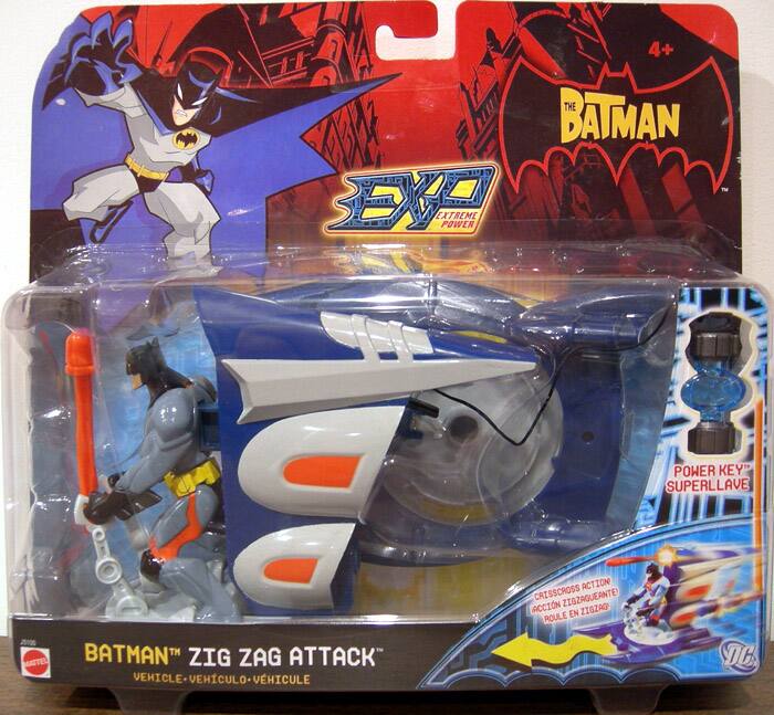4+  
THE BATMAN  
EXO  
EXTREME POWER  
CRISCROSS ACTION  
ACTION ZIGZAGUANTE  
POWER KEY  
SUPERLLAVE  
BATMAN™ ZIG ZAG ATTACK™  
VEHICLE - VEHÍCULO - VÉHICULE  
CROSSCROSS ACTION  
ACCIÓN ZIGZAGUANTE  
ROULE EN ZIGZAG