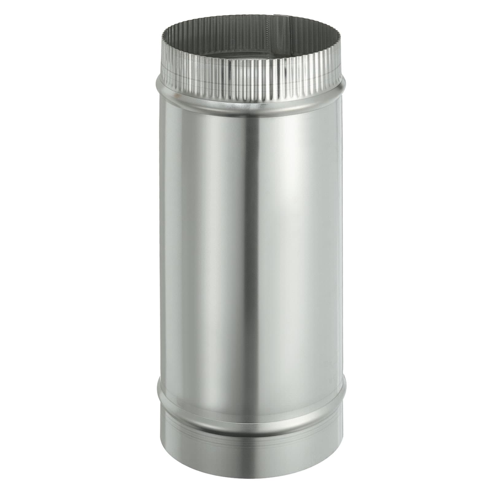 Unique Bargains - 5 x 12 Inch Round Dryer Duct, 1pc Galvanized Steel Crimped Straight Air Vent Duct Extension Coupler Pipe Adapter - Silver