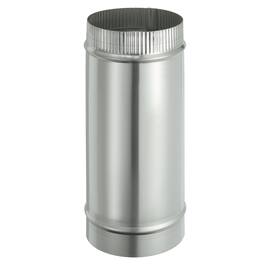Unique Bargains - 5 x 12 Inch Round Dryer Duct, 1pc Galvanized Steel Crimped Straight Air Vent Duct Extension Coupler Pipe Adapter - Silver