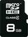 Front. EMTEC - 8GB microSDHC Class 4 Memory Card - Black/White.