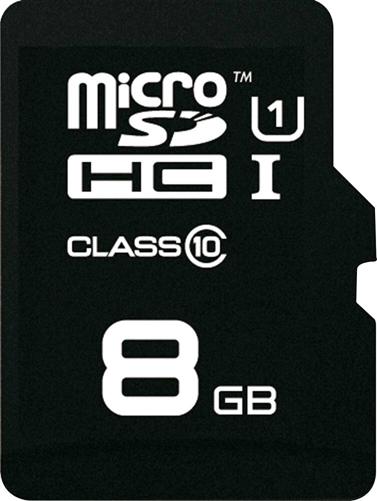 Front. EMTEC - 8GB microSDHC Class 10 Memory Card - Black/Gold.
