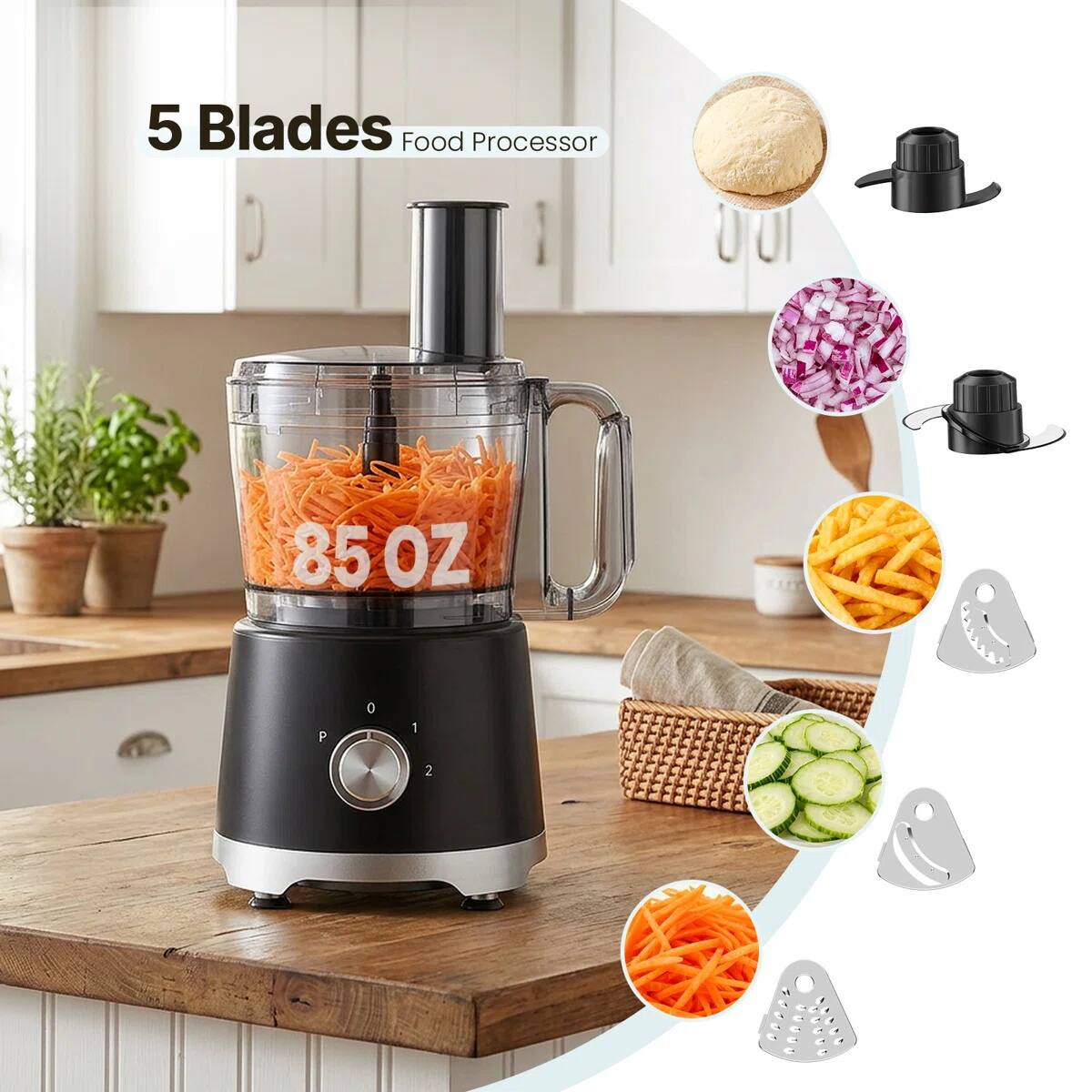 5 Blades Food Processor 85 OZ